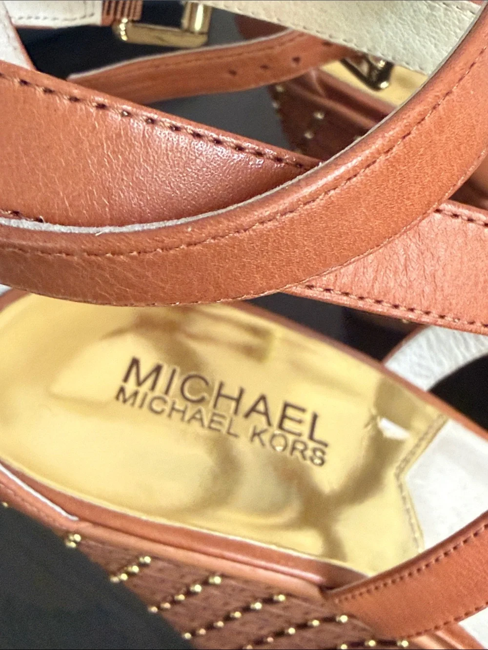 MICHAEL Michael Kors Gabriella platform wedge sandals in a 